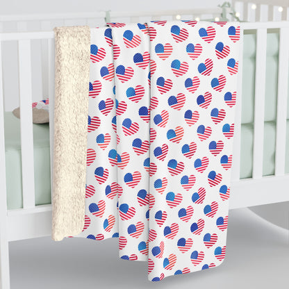 Hearts of Freedom Fleece Blanket