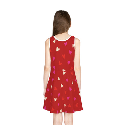 Cupid's Confetti Girls' Sleeveless Sundress
