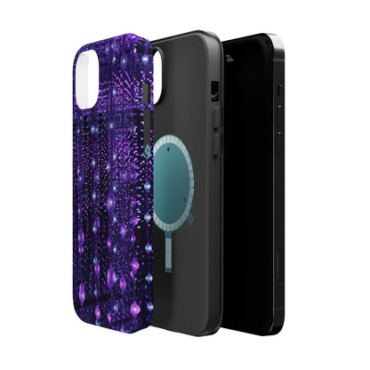 Purple Raindrops MagSafe® Compatible Tough Case for iPhone