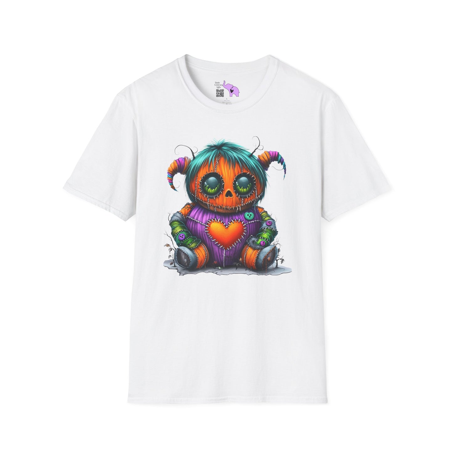 Patchwork Pumpkin Heart Adult Unisex Tshirt