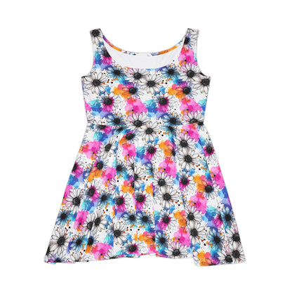 ""Watercolor Daisy Dream Women's Skater Dress