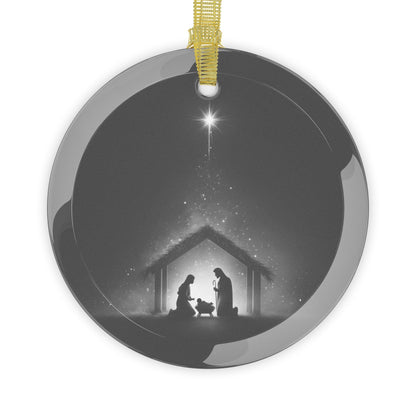 The Night Hope Was Born Glass Ornament