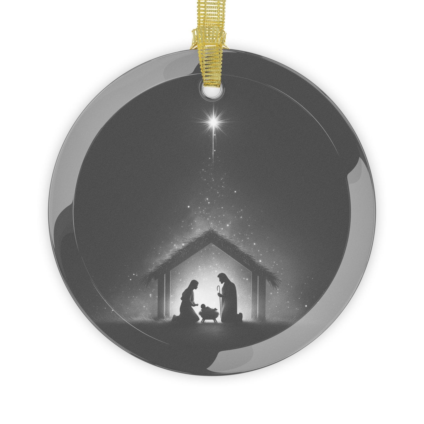The Night Hope Was Born Glass Ornament