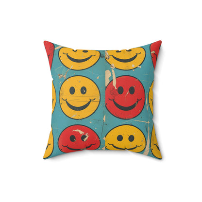 Retro Grins Throw Pillow