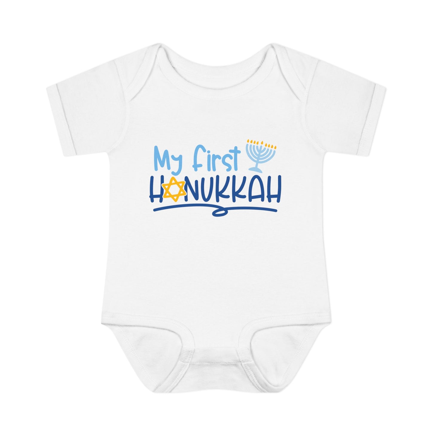My First Hanukkah Infant Baby Rib Bodysuit