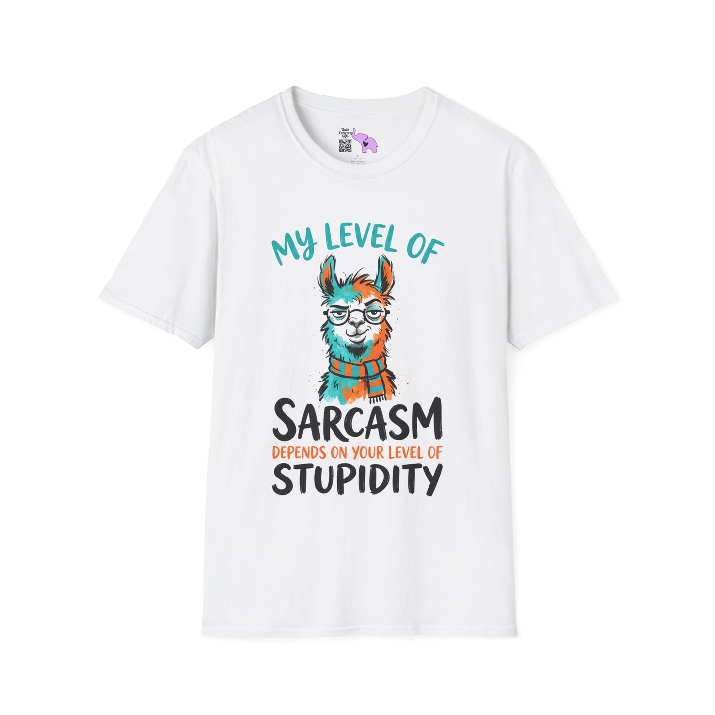 ""My Level of Sarcasm Depends on Your Level of Stupidity (Llama) Adult T-shirt