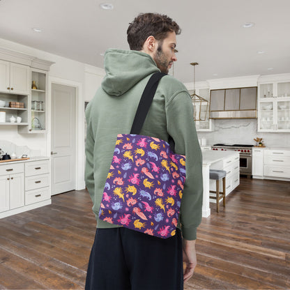 Axolotl Adventures Canvas Tote Bag