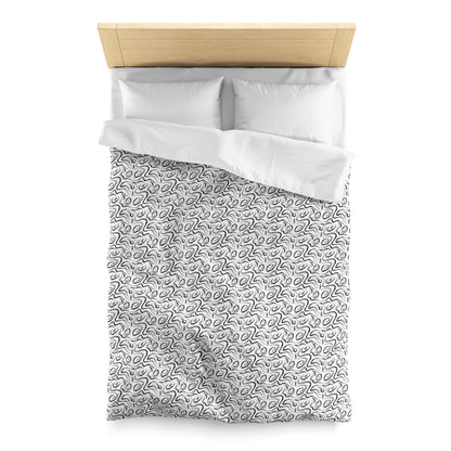 Grunge Scribbles Microfiber Duvet Cover