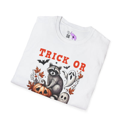 Trick or Trashy Racoon Adult T-shirt