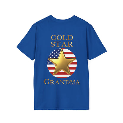 Gold Star Grandma Forever Proud Adult T-shirt