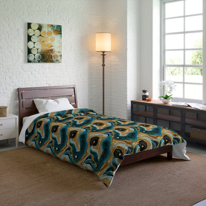Gilded Ocean Veins Comforter