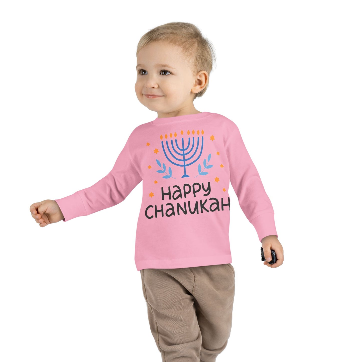 Happy Chanukah Toddler Long Sleeve Tee