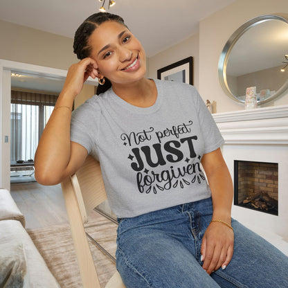 Not Perfect Just Forgiven Adult T-shirt