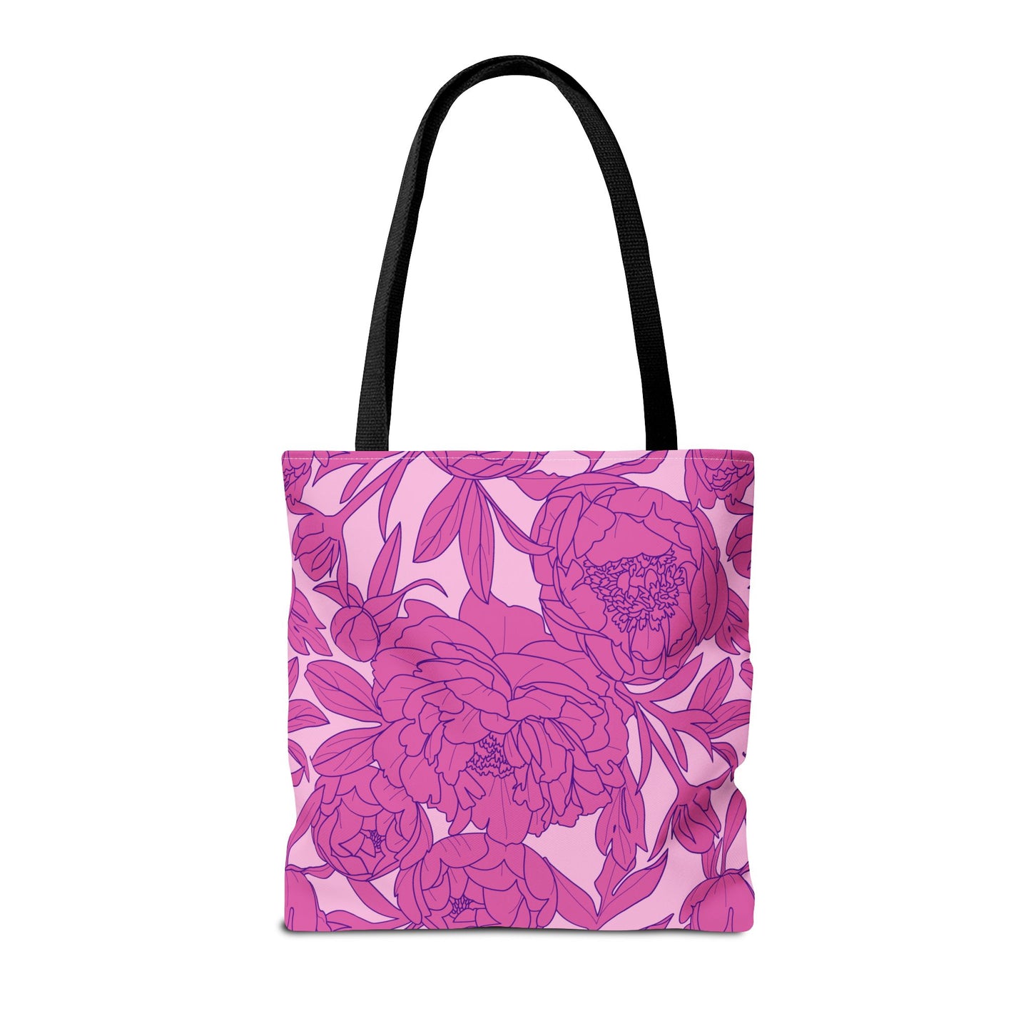 Blush Peony Garden Canvas Tote Bag
