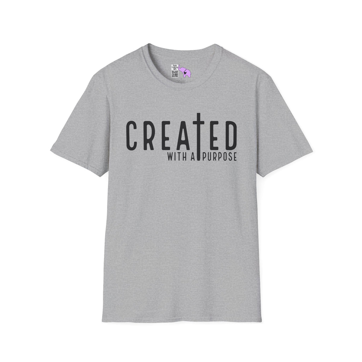Created With A Purpose (with Cross) Adult T-shirt