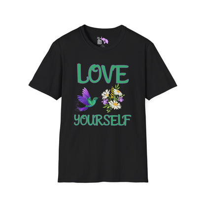 Love Yourself w/Hummingbird Adult T-shirt