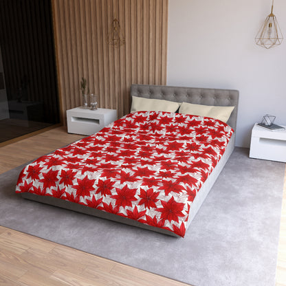 Christmas Blossom Sketch Microfiber Duvet Cover