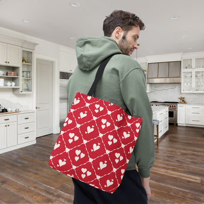 Sweetheart Trellis Canvas Tote Bag