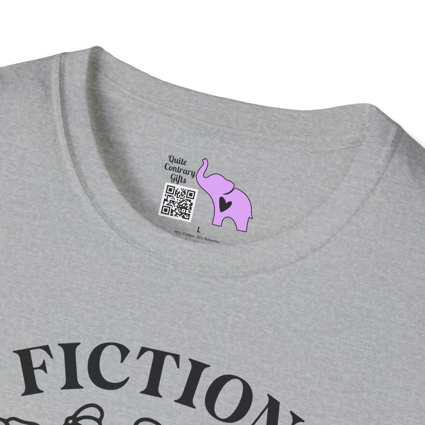 Fiction Addiction (Flowers, Open Book) Adult T-shirt