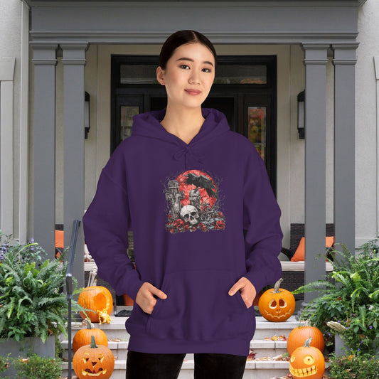 Halloween Graveyard w/Skull Heavy Blend™ Hooded Sweatshirt