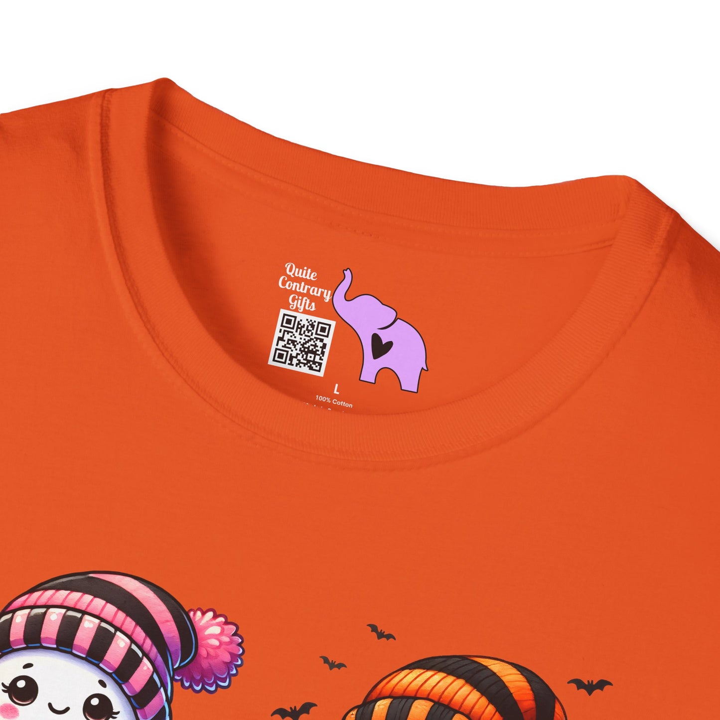 Cute Ghosts w/Pumpkins Adult T-shirt