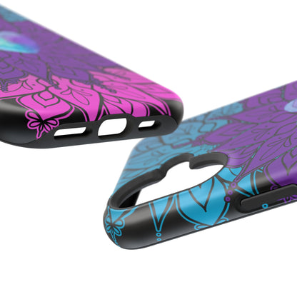 Colorful Mandala w/Heart MagSafe® Compatible Tough Case for iPhone