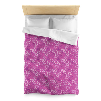Blush Peony Garden Microfiber Duvet Cover