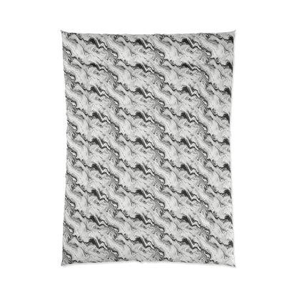 Frost Veil Marble Comforter
