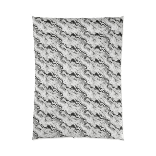 Frost Veil Marble Comforter