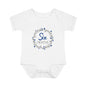 Blue Milestone Wreath Onesie-Six Months