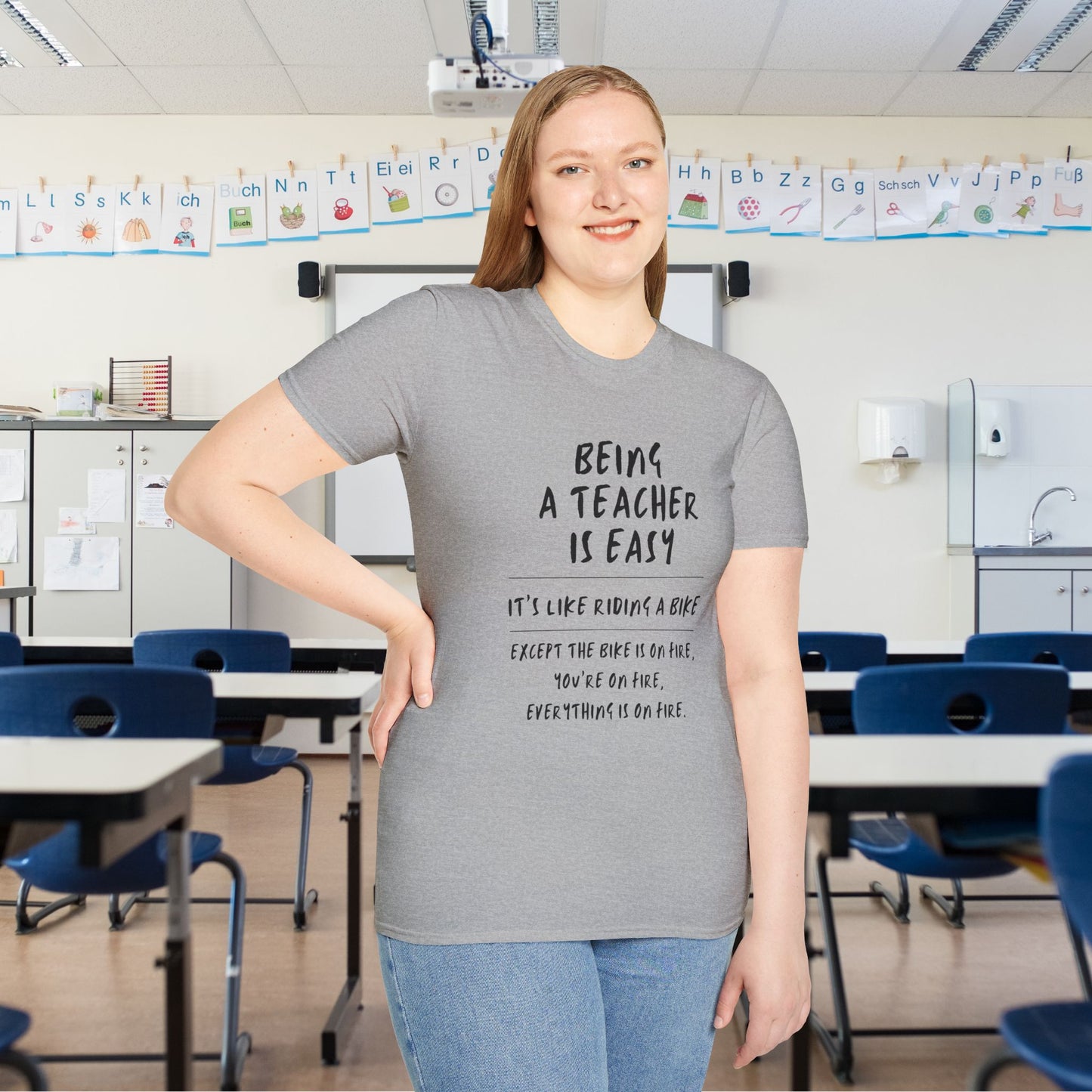 Being A Teacher Is Like Riding A Bike... Adult T-shirt