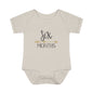 Golden Arrow Milestone Baby Bodysuit-Six Months