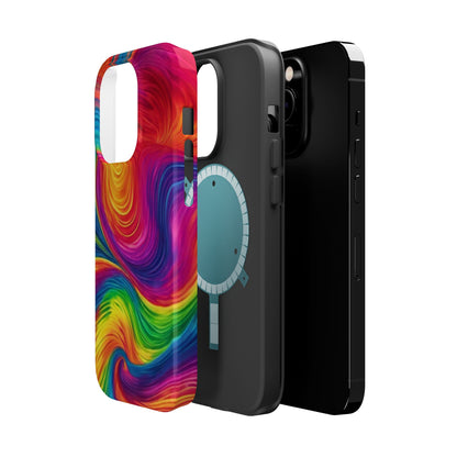 Tie Dye Color Swirl MagSafe® Compatible Tough Case for iPhone
