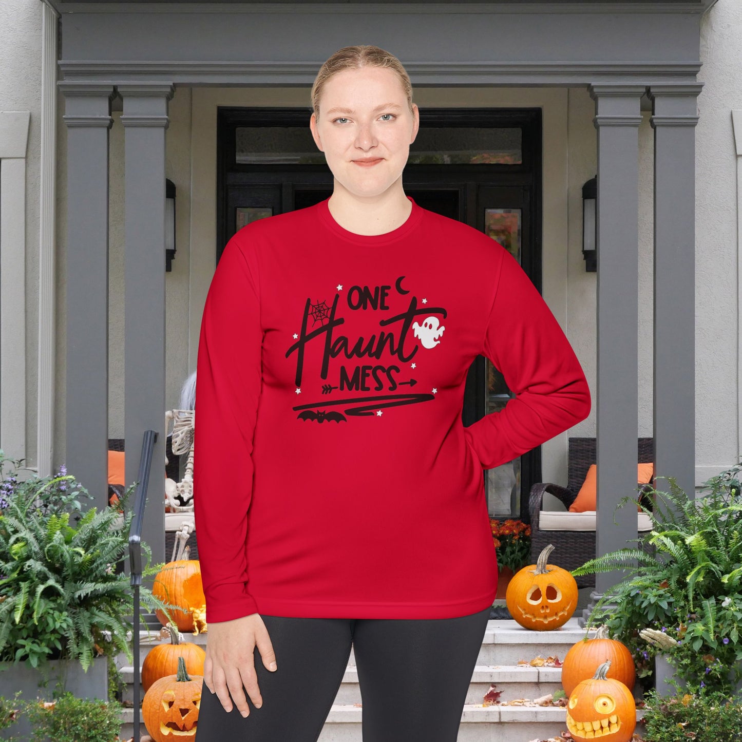 One Haunt Mess Adult Long Sleeve Tee