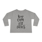 Keep Calm & Eat Latkes Toddler Long Sleeve Tee