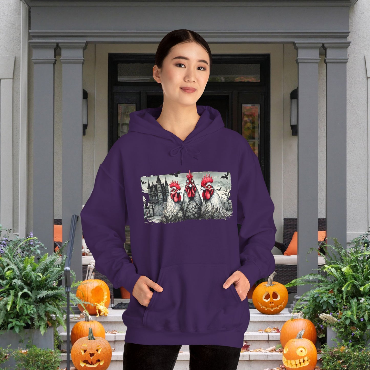 Spooky Chickens Heavy Blend™ Hooded Sweatshirt