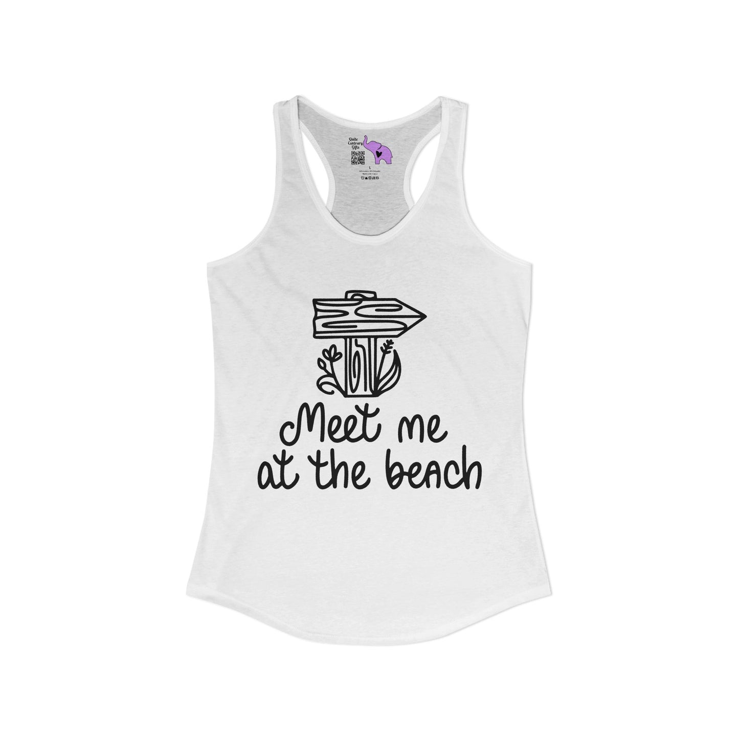 Meet Me At The Beach Women's Ideal Racerback Tank