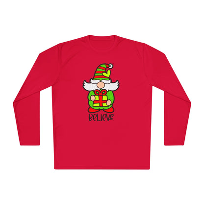 Believe Gnome Adult Long Sleeve Tee