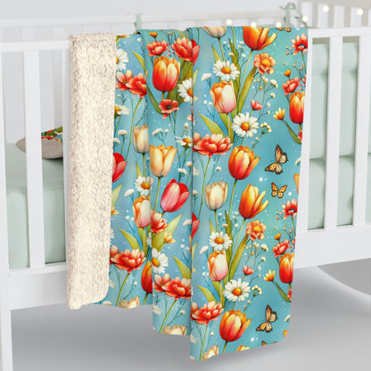 Butterfly Bloom Fleece Blanket
