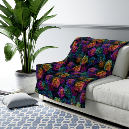 Neon Whisper Blooms Basic Bedding Set