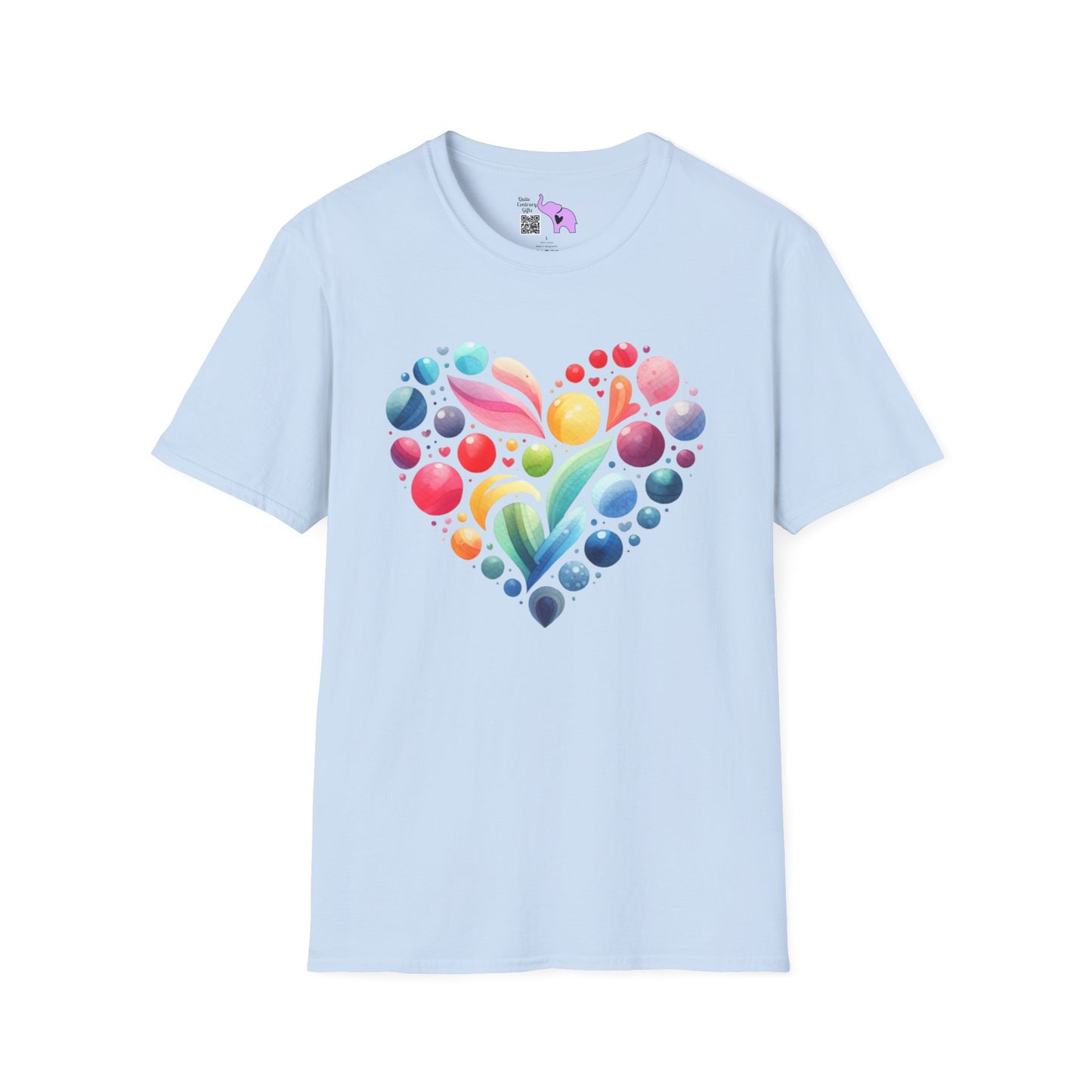 Color Pop Heart Adult T-shirt