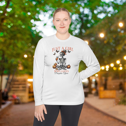 Just A Girl Who Loves Pumpkin Spice Adult Long Sleeve Tee