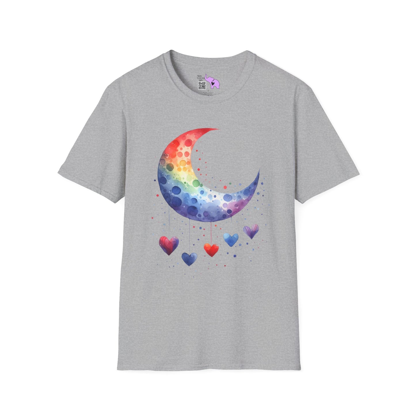 Colorfall Heart Moon Adult T-shirt