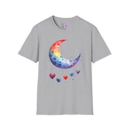 Colorfall Heart Moon Adult T-shirt