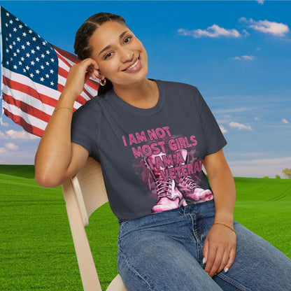 I'm Not Most Girls I Am A Veteran Adult T-Shirt