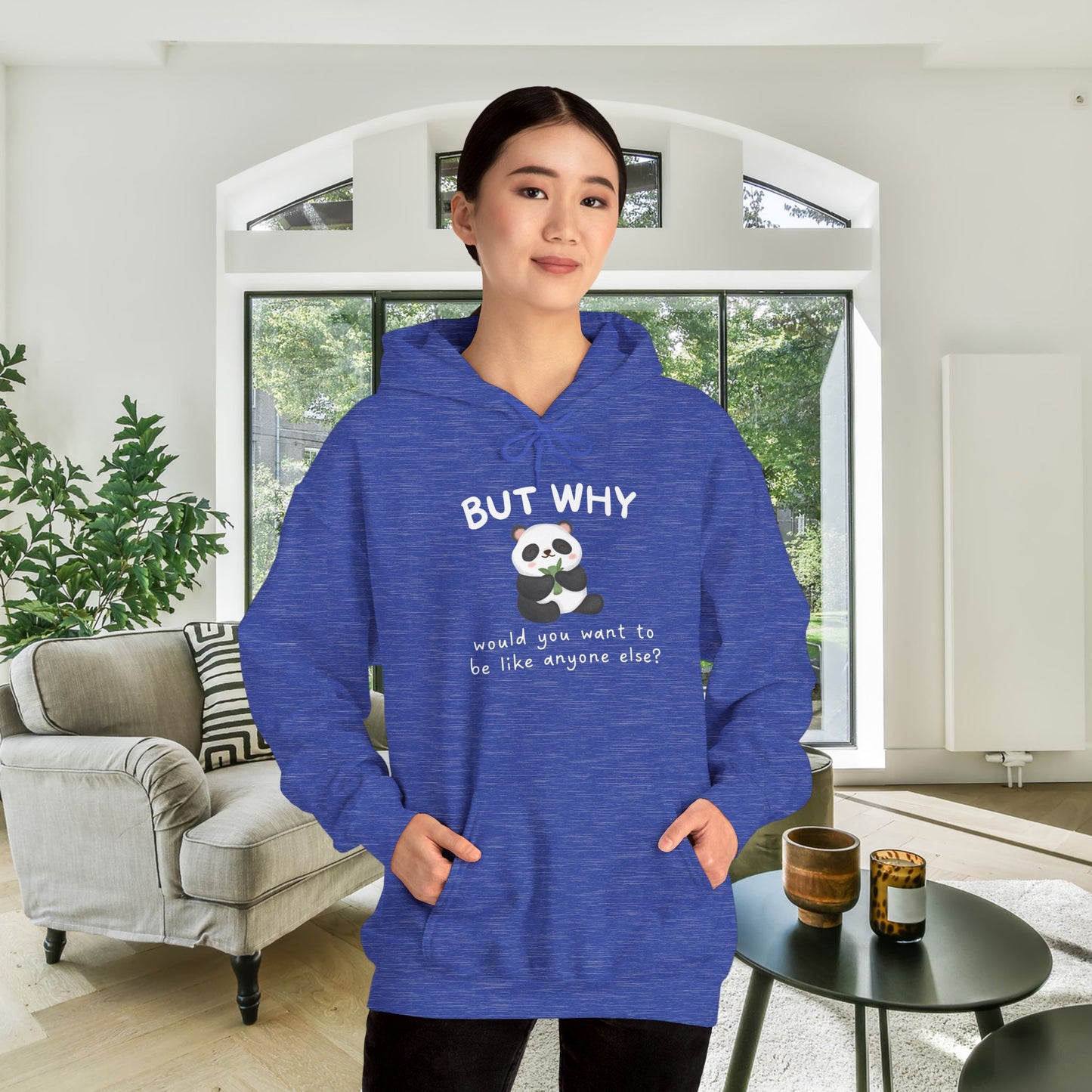 But Why Would You Want to be Like Anyone Else Panda Heavy Blend™ Hooded Sweatshirt
