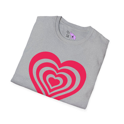 Layered Hearts Adult T-shirt