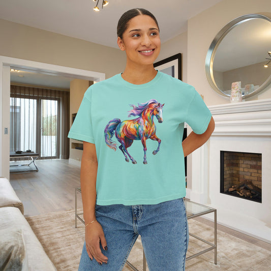Dreamscape Stallion Women's Boxy Tee