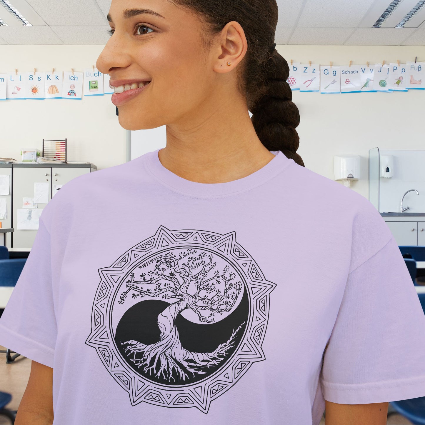 Tree of Life Yin Yang 6 Women's Boxy Tee