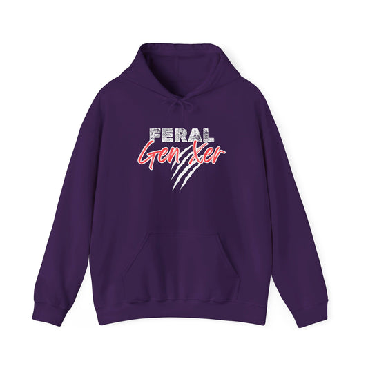 Feral Gen Xer w/Claws Heavy Blend™ Hooded Sweatshirt